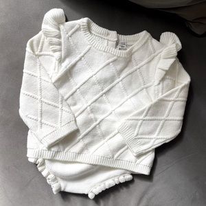 JANIE and JACK white sweater set